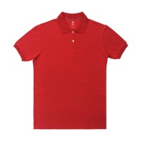 İş Tişörtü İki Düğme Kırmızı